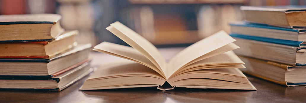 Law books on a desk