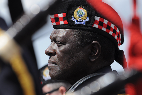 Male member of the HRPS Pipes and Drums