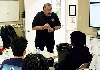 Youths learning about driving safety