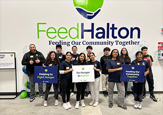 YIPI students running a TRACK event at Feed Halton