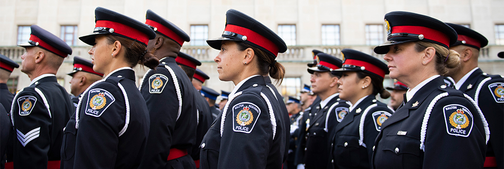 Female HRPS officers march at the 2019 Ottawa Memorial