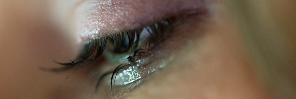 Close-up of a woman crying