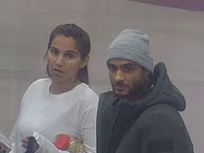 Photo of male and female suspects
