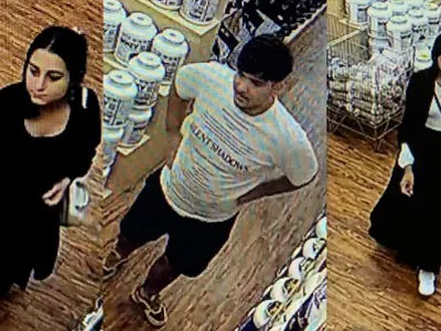 Photo of male and female suspects