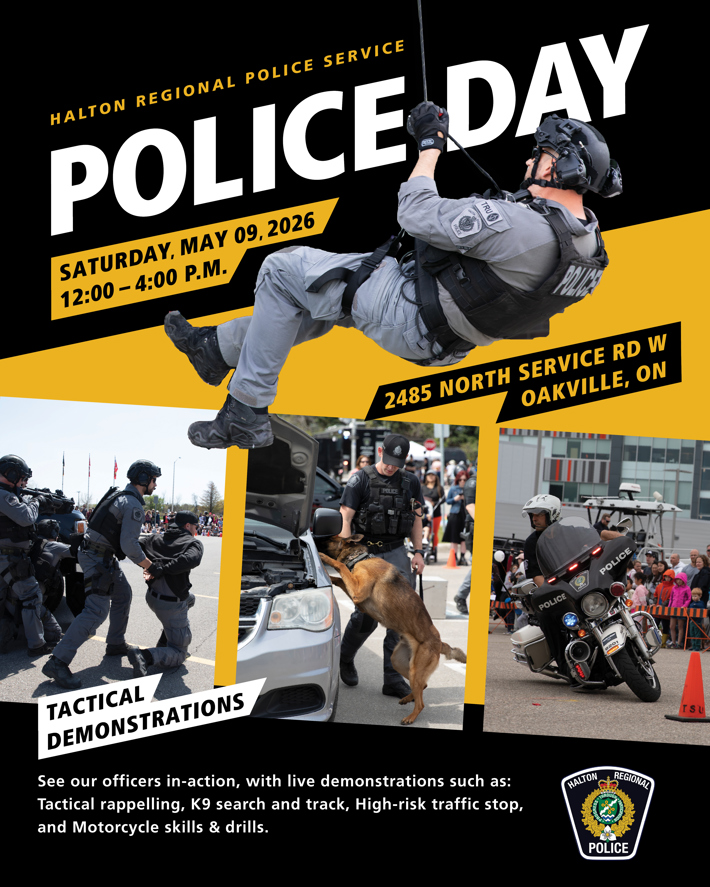 Promotional poster highlighting the tactical demonstrations happening on Police Day 2026.