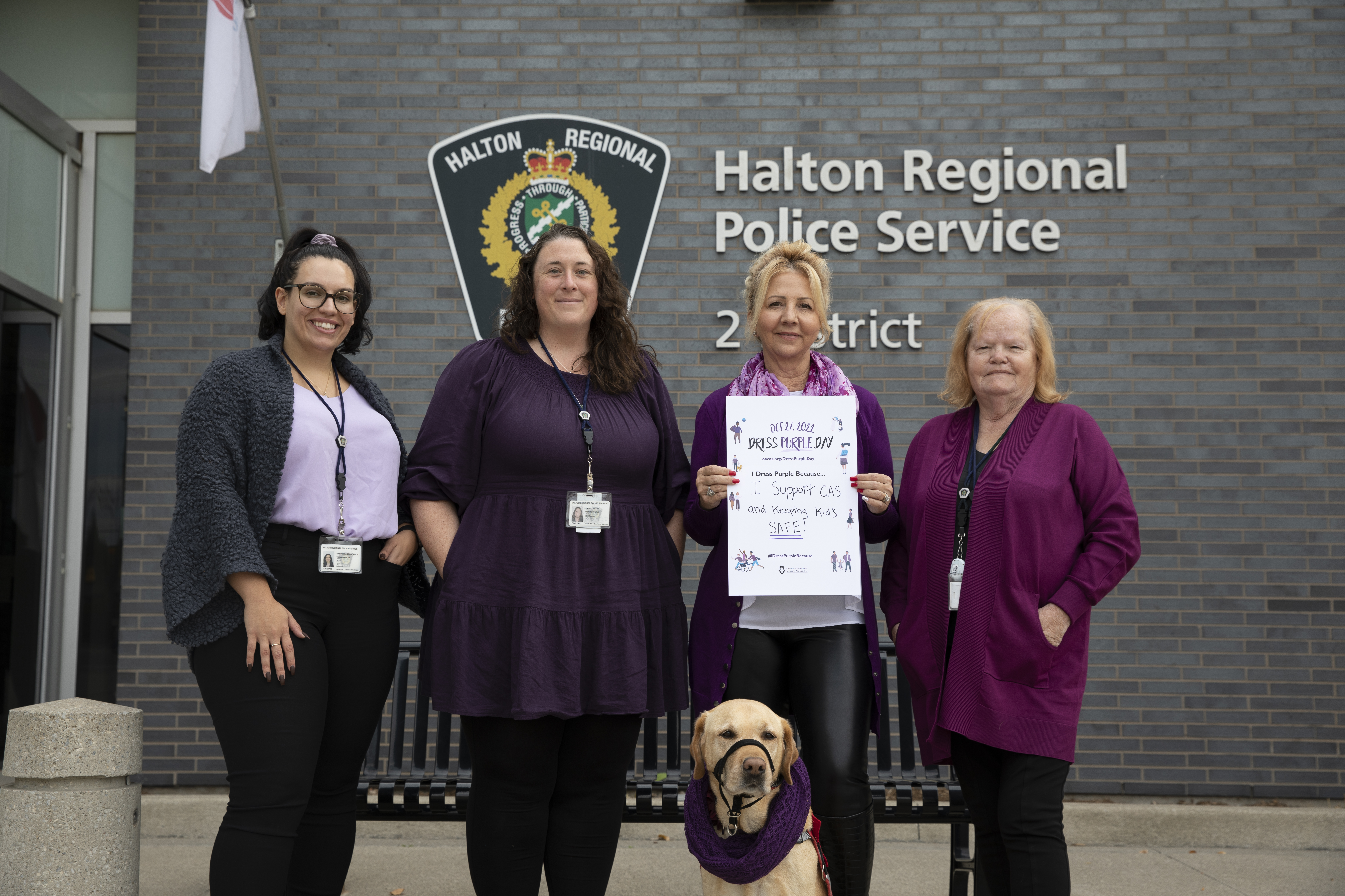 Victim Services Unit in front of 2 District Oakville