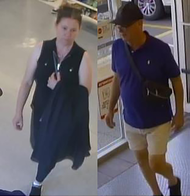 Photo of male and female suspects